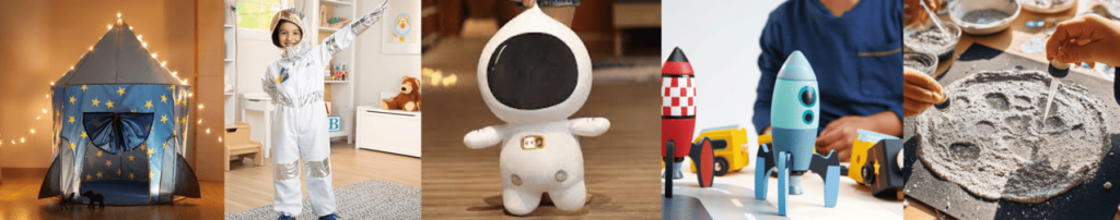 SitSnapp Astronaut theme hire items Playbox preschoolers