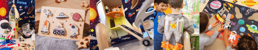 SitSnapp Astronaut theme hire items Playbox preschoolers CT