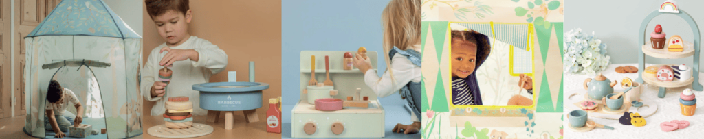 SitSnapp pebble and pram play house theme hire items Playbox preschoolers