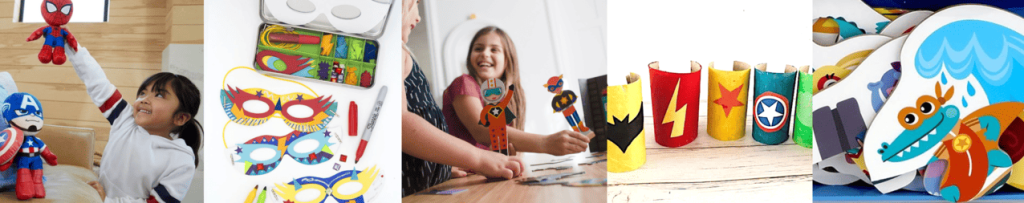 SitSnapp Superhero Play hire items Playbox preschoolers CT